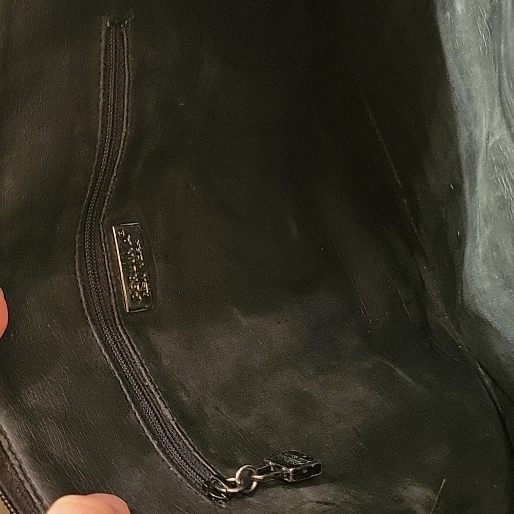 Great Condition Perlina Vintage Black Leather Laptop Bag/Briefcase Tote - Picture 10 of 13